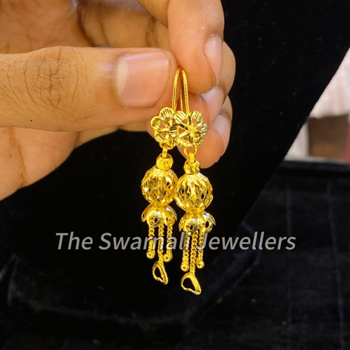 Sj01D এক্সক্লুসিভ গোল্ড পলিশ বল দুল - Image 1