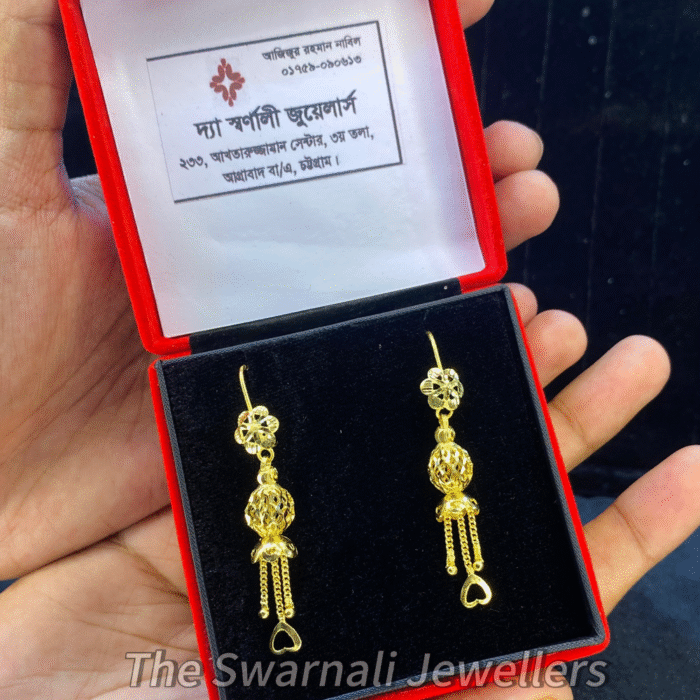 Sj01D এক্সক্লুসিভ গোল্ড পলিশ বল দুল - Image 1