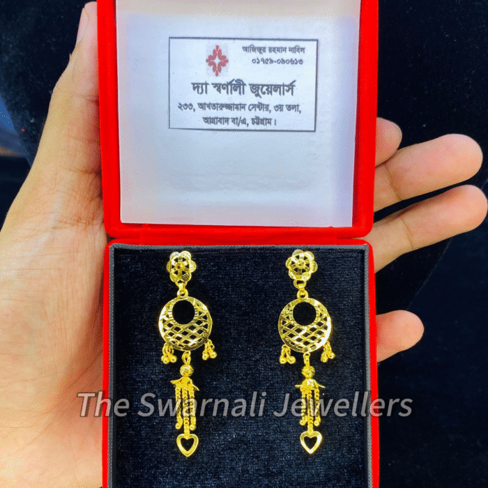 Sj02DM এক্সক্লুসিভ গোল্ড পলিশ চানবালি দুল - Image 2
