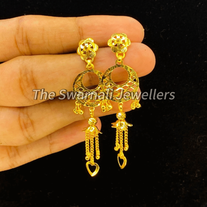 Sj02DM এক্সক্লুসিভ গোল্ড পলিশ চানবালি দুল - Image 1